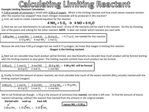 Limiting Reactant explaination