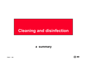 Cleaning and disinfection a summary