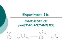 Experiment 6 Esterification Reactions Of Vanillin