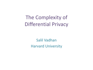 The Complexity of Differential Privacy