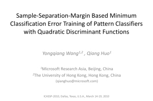 Sample-Separation-Margin Based Minimum Classification Error