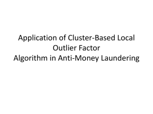Application of Cluster-Based Local Outlier Factor
