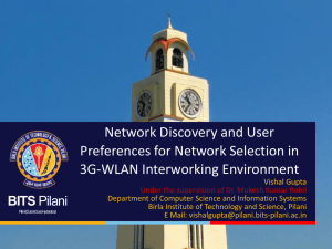 Network Discovery and User Preferences for Network Selection in