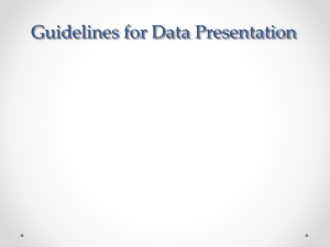 2011 Data Guidelines and Presentation