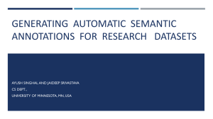 Generating Semantic Annotations For Research Datasets
