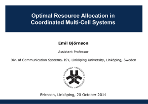 Optimal Resource Allocation in Coordinated Multi
