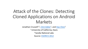 Detecting Cloned Applications on Android Markets