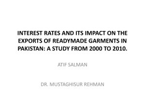 interest rates and its impact on the exports of readymade garments