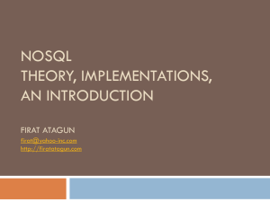 NoSQL: Theory, Implementation, an Introduction