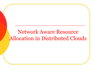 Network Aware Resource Allocation in Distributed