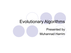 Evolutionary-Algorithms - Department of Computer Science