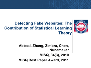 Detecting Fake Websites: The Contribution of Statistical Learning