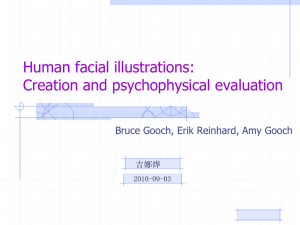 Human facial illustrations: Creation and psychophysical evaluation