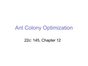 Ant Colony Optimization - Mathematical Sciences Home Pages