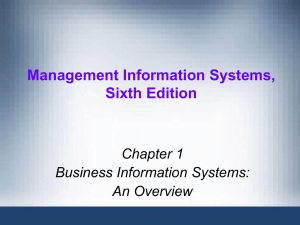 Business Information Systems Overview - College of Micronesia