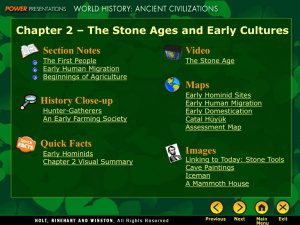 Chapter 2 – The Stone Ages