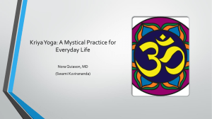 Kriya Yoga: A Mystical Practice for Everyday Life