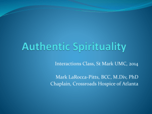 Mark LaRocca-Pitt`s – Authentic Spirituality