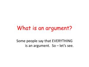What is an argument? PP