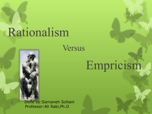 Rationalism and Empricism (2)(1)