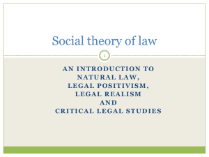 Social Theory of Law, lecture 2