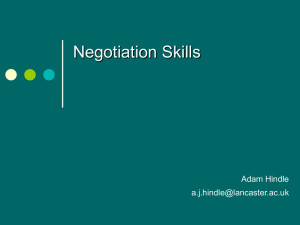 Negotiation (PowerPoint) - Lancaster University Law Society