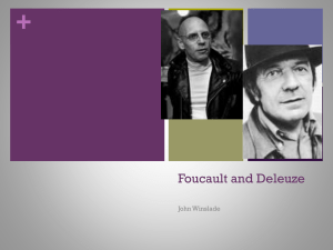 Foucault and Deleuze
