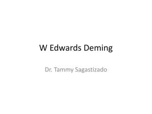 Deming by Dr. Sagastizado