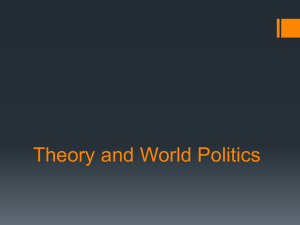 Ch. 2 - Theory and World Politics