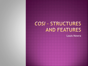 Cosi – structures and features