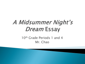 A Midsummer Night*s Dream Essay