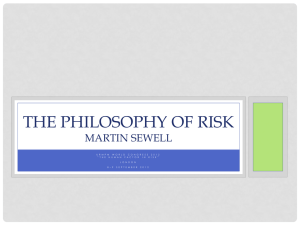 The philosophy of risk