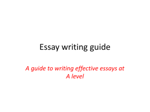 Essay writing guide a level