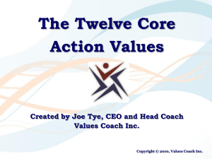 The Twelve Core Action Values Overview