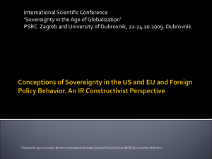 Conceptions of Sovereignty in the US and EU and Foreign Policy