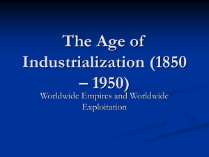 The Age of Industrialization - The Critical Thinking Community