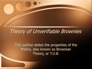 Theory of Unverifiable Brownies (Powerpoint)