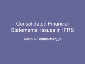 Consolidation Issuesin IFRS