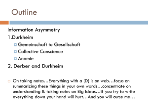 Durkheim and Derber