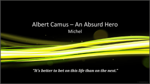 Albert Camus – An Absurd Hero