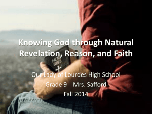 Knowing God through Natural Revelation, Reason, and Faith