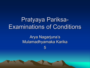 Pratyaya Pariksa-Examinations of Conditions