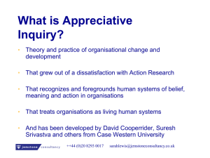 What is appreciative inquiry?