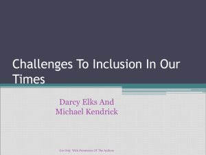 Challenges To Inclusion In Our Times