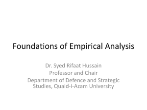 Foundations of Empirical Analysis