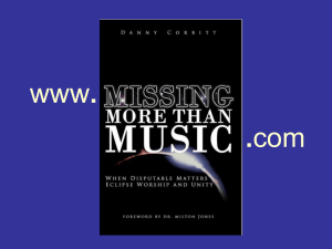 History Slide Show - Missing More than Music