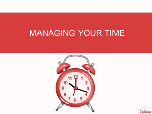 Time Management PPT Presentation for Managers