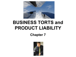 Product Liability/Intellectual Property--Chapter 7