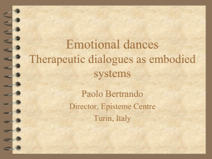 Emotional dances Therapeutic dialogues as embodied systems