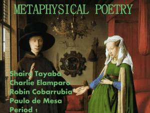 Metaphysical Poetry - MHS AP Literature 2012